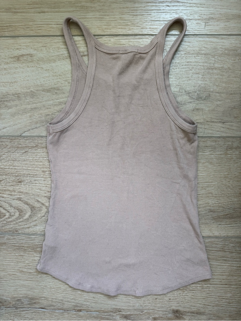 LNA- Ribbed Skinny Racer Tank Nude - Picture 6 of 7